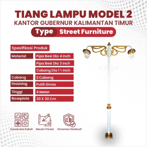 spesifikasi tiang lampu kalimantan timur model 2