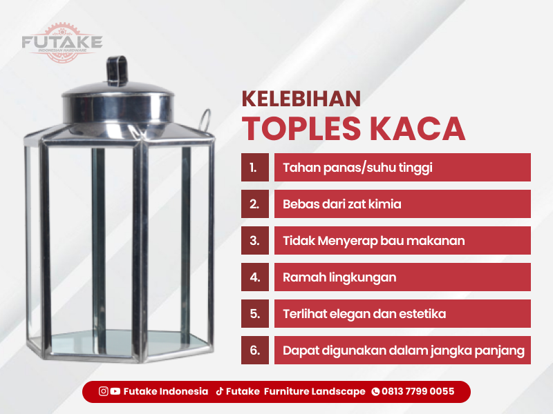 Kelebihan toples berbahan kaca dibandingkan toples plastik