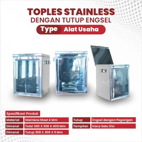 spesifikasi toples kerupuk stainless bentuk kotak