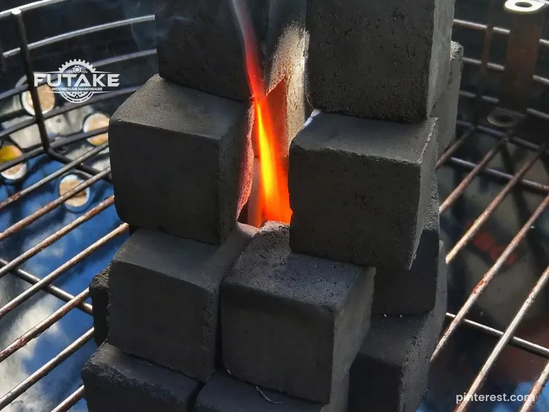 cara membuat briket untuk membakar dan memanggang