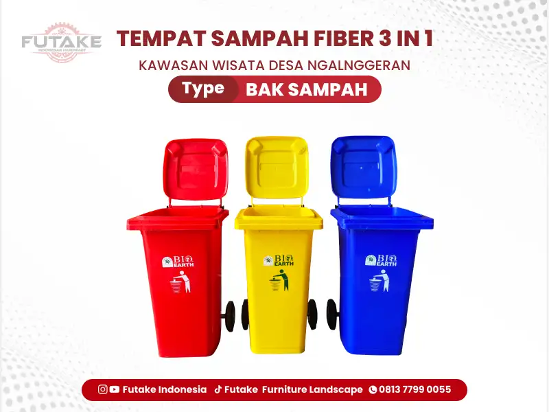jenis tempat sampah dari fiberglass