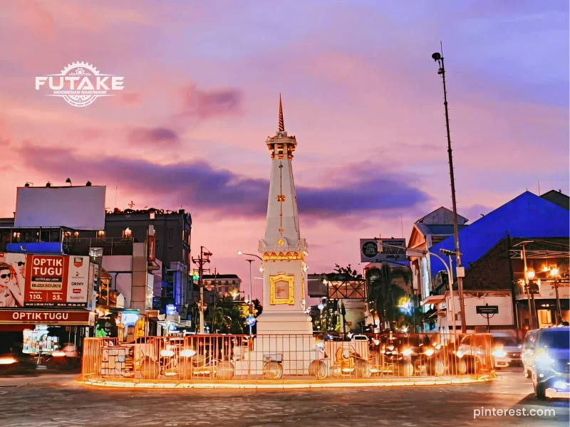 Tugu Yogyakarta sebagai landmark ikonik di pusat kota Jogja