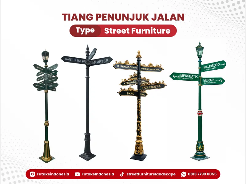 Tiang Penunjuk Multi Arah Kawasan Wisata