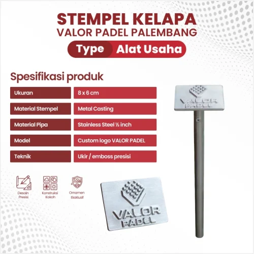 spesifikasi Stempel Kelapa Valor Padel Palembang