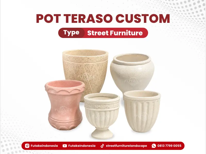 pot teraso yang dapat di custom