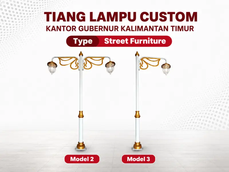 tiang lampu custom untuk kantor pemerintah
