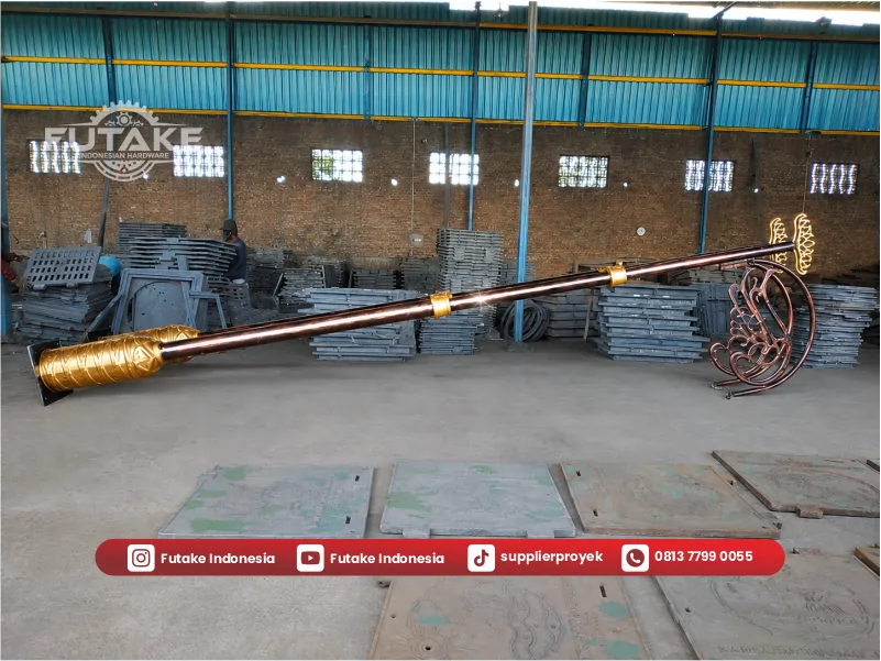 Proses Finishing dan Anti Karat pada Produksi Tiang Lampu