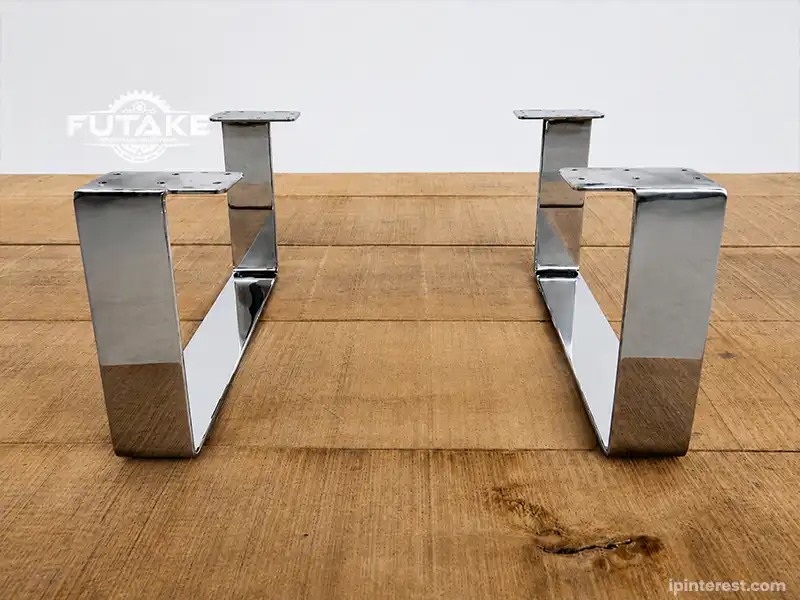 kaki meja dengan bentuk U frame yang berbentuk huruf U yang memberikan kesan seimbang serta minimalis