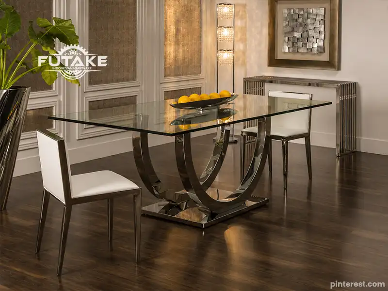 kaki meja stainless steel yang membuat meja tampil dengan lebih estetik dan elegan