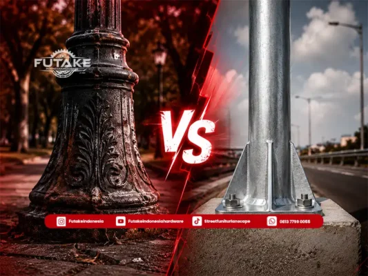 Perbandingan tiang lampu besi cor dan baja galvanis untuk berbagai kebutuhan proyek penerangan kawasan.