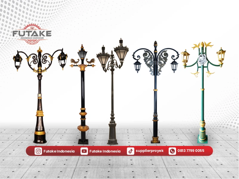 pilihan model tiang lampu di futake